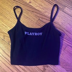 Playboy crop tank top